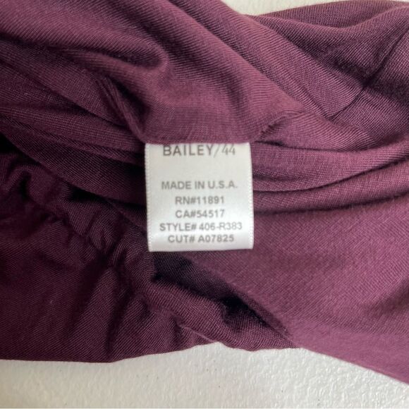 NWT Bailey 44 One Shoulder Ruched Plum Bodycon Dress Women Medium Rayon Spandex - Picture 8 of 13